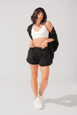 Ooey Gooey Lounge Shorts With Pockets- Black -Quality Sport Wear OPF7445 Edit