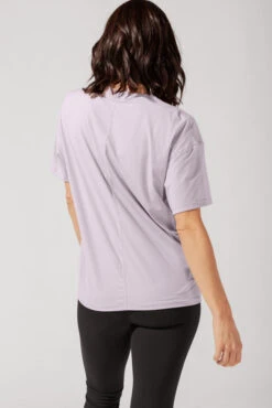 Daring Deep V Tee - Lilac Haze -Quality Sport Wear OPF7577 Edit