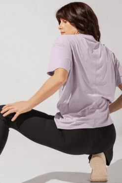 Daring Deep V Tee - Lilac Haze -Quality Sport Wear OPF7591 Edit