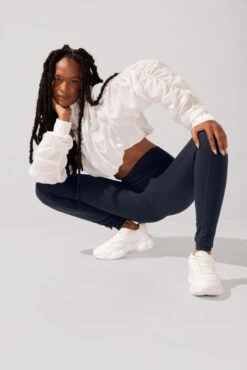 Crisscross Hourglass® Leggings With Pockets - Smoky Navy -Quality Sport Wear OPF7997 Edit