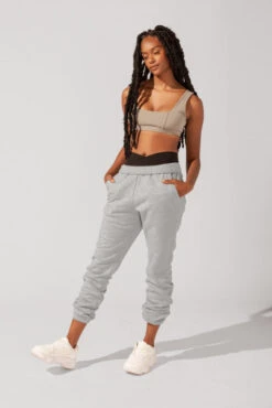 Cloud Rollover Sweatpant - Heather Grey -Quality Sport Wear OPF8294 Edit a6b18972 ea15 4f4d ae84 eb0366338ac4
