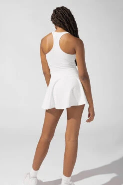 Matchpoint Workout Dress With Zipper - White -Quality Sport Wear OPF8903 Edit