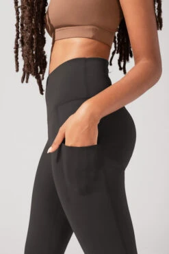 Crisscross Hourglass® Bell Bottom With Pockets - Black -Quality Sport Wear OPF9070 Edit