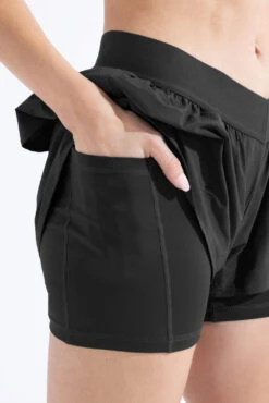 On The Run Ruffle Short - Black -Quality Sport Wear On the Run Ruffle Short Black Olive 4017 1292 1