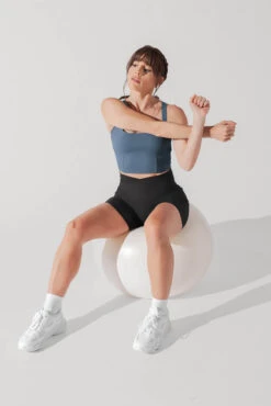 Daphne Corset Crop Top - Indigo Teal -Quality Sport Wear OntheGoCorsetCrop IndigoTeal 1047 0004 Edit