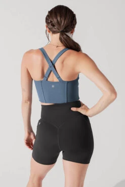 Daphne Corset Crop Top - Indigo Teal -Quality Sport Wear OntheGoCorsetCrop IndigoTeal 1047 0041 Edit