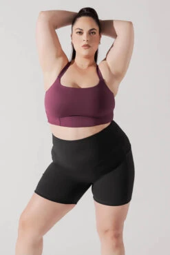 Daphne Corset Crop Top - Plum -Quality Sport Wear OntheGoCorsetCrop Plum 1047 0006 Edit