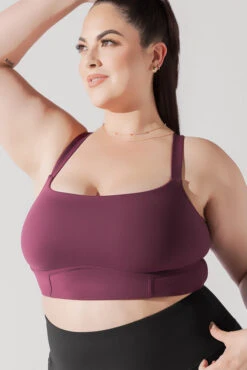 Daphne Corset Crop Top - Plum -Quality Sport Wear OntheGoCorsetCrop Plum 1047 0027 Edit