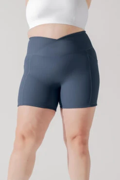 Crisscross Hourglass® Midi Shorts With Pockets (Ribbed) - Navy 14 Crisscross Hourglass® Midi Shorts With Pockets (Ribbed) - Navy -Quality Sport Wear OntheGoCorsetCrop lightsand 1047 0059 Edit 1