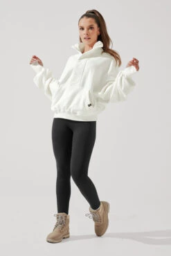 Ooey Gooey Half Zip Sweater - Almond Milk -Quality Sport Wear OoeyGooeyHalfZip AlmondMilk E1016 2736 Edit