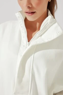 Ooey Gooey Half Zip Sweater - Almond Milk -Quality Sport Wear OoeyGooeyHalfZip AlmondMilk E1016 2793 Edit