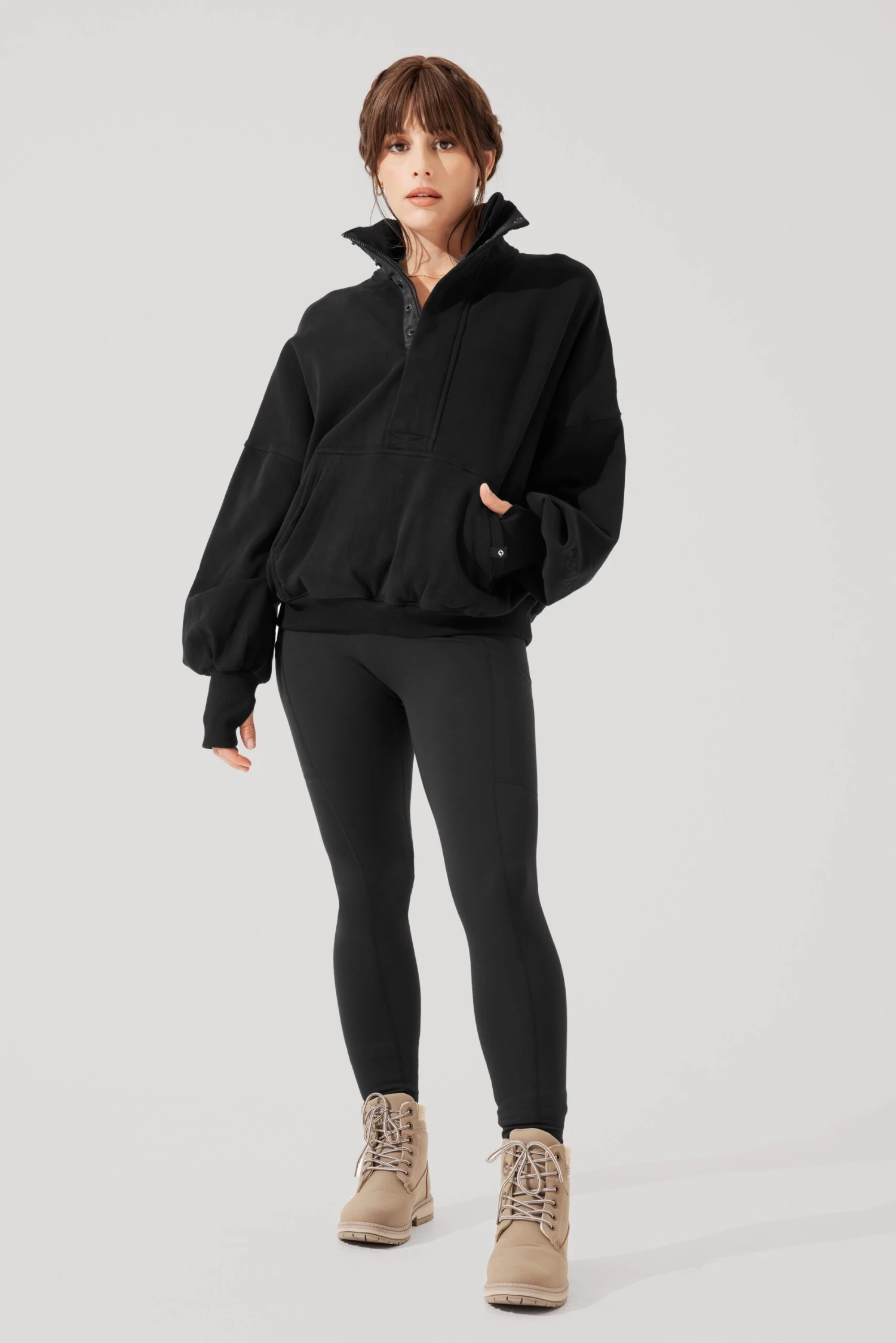 Ooey Gooey Half Zip Sweater - Black 6 Ooey Gooey Half Zip Sweater - Black - Image 6
