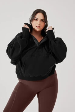 Ooey Gooey Half Zip Sweater - Black 18 Ooey Gooey Half Zip Sweater - Black -Quality Sport Wear OoeyGooeyHalfZip Black E1016 3281 Edit