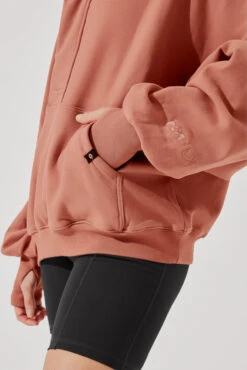 Ooey Gooey Half Zip Sweater - Canyon Clay -Quality Sport Wear OoeyGooeyHalfZip Cinnamon E1016 4714 Edit