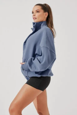 Ooey Gooey Half Zip Sweater - Blue Dusk -Quality Sport Wear OoeyGooeyHalfZip NavyDusk E1016 4625 Edit