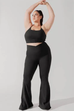 Plié Corset Crop Bralette - Black -Quality Sport Wear PileCorsetCropTop Black 1049 0009 Edit 1