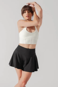 Plié Corset Crop Bralette - Cream -Quality Sport Wear PileCorsetCropTop Cream 1049 0029 Edit 1