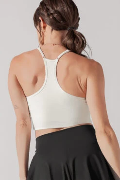 Plié Corset Crop Bralette - Cream -Quality Sport Wear PileCorsetCropTop Cream 1049 0053 Edit 1