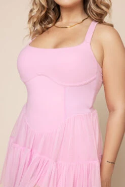 Corset Pirouette Dress - Bubblegum -Quality Sport Wear PirouetteDress Bubblegum F1000 02131 Edit