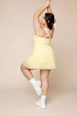 Corset Pirouette Dress - Buttercream -Quality Sport Wear PirouetteDress FrenchButtercream F1000 01531 Edit
