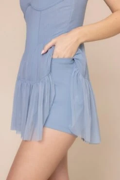 Corset Pirouette Dress - Blue Storm -Quality Sport Wear PirouetteSkort BlueStorm 6064 03602