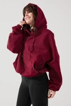 Pullover Cloud Hoodie - Crimson -Quality Sport Wear PulloverCloudHoodie Crimson 5022 0148 Edit