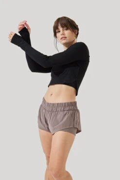 Refine Long Sleeve Top - Black -Quality Sport Wear Refine Long Sleeve Top Black B1013 2906