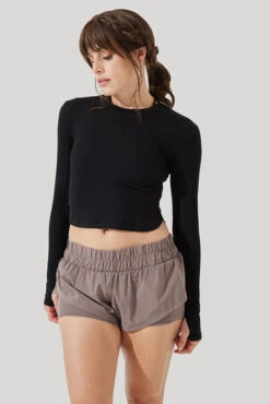 Refine Long Sleeve Top - Black -Quality Sport Wear Refine Long Sleeve Top Black B1013 2917