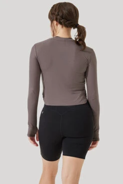Refine Long Sleeve Top - Woodland Taupe -Quality Sport Wear Refine Long Sleeve Top Iron B1013 3324