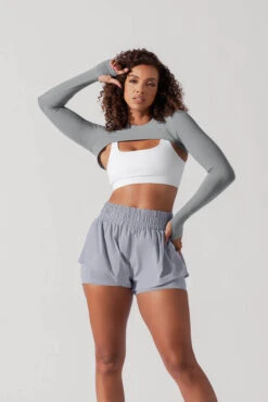 Relevé Ribbed Shrug - Indigo Teal -Quality Sport Wear ReleveRibbedShrug IndigoTeal 2026 2200 Edit 1