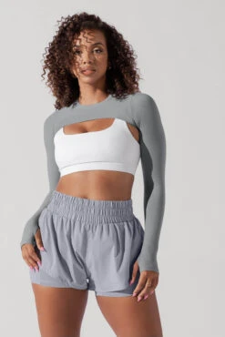Relevé Ribbed Shrug - Indigo Teal -Quality Sport Wear ReleveRibbedShrug IndigoTeal 2026 2209 Edit 1
