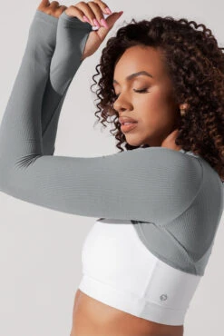 Relevé Ribbed Shrug - Indigo Teal -Quality Sport Wear ReleveRibbedShrug IndigoTeal 2026 2248 Edit 1