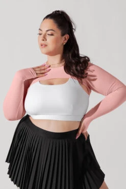 Relevé Ribbed Shrug - Powder Pink -Quality Sport Wear ReleveRibbedShrug PowderPink 2026 3021 Edit 1