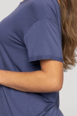 Reversible Deep V Tee - Nightshade Blue -Quality Sport Wear Reversible Deep V Tee Nightshade Blue B1015 00311