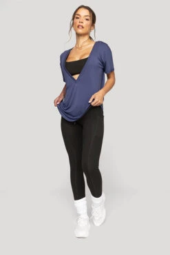 Reversible Deep V Tee - Nightshade Blue