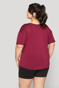 Reversible Deep V Tee - Sangria -Quality Sport Wear Reversible Deep V Tee Sangria B1015 02958