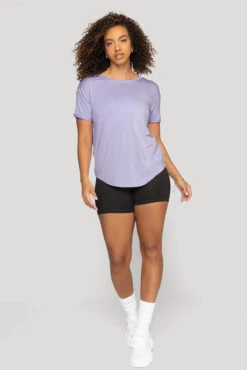 Reversible Deep V Tee - Lavender -Quality Sport Wear Reversible Deep V Tee Sky Blue B1015 00721