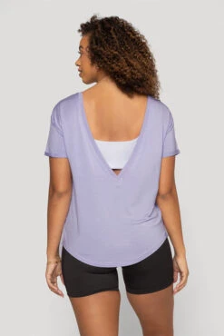 Reversible Deep V Tee - Lavender -Quality Sport Wear Reversible Deep V Tee Sky Blue B1015 00745
