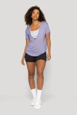Reversible Deep V Tee - Lavender -Quality Sport Wear Reversible Deep V Tee Sky Blue B1015 00756