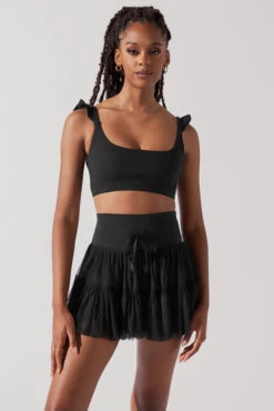 Romance Ruffle Bra - Black -Quality Sport Wear RomanceRuffleBra Black A1012 0854 Edit