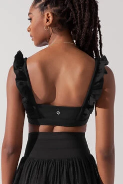 Romance Ruffle Bra - Black -Quality Sport Wear RomanceRuffleBra Black A1012 0882 Edit