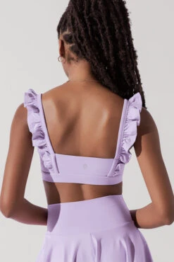 Romance Ruffle Bra - Digital Lavender -Quality Sport Wear RomanceRuffleBra DigitalLavender A1012 1732 Edit