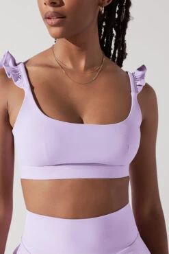 Romance Ruffle Bra - Digital Lavender -Quality Sport Wear RomanceRuffleBra DigitalLavender A1012 1745 Edit