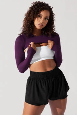 Relevé Ribbed Shrug - Winter Plum -Quality Sport Wear SHOOT 0321 Edit 1