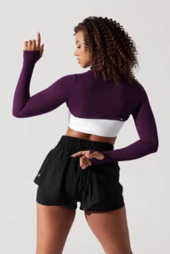 Relevé Ribbed Shrug - Winter Plum -Quality Sport Wear SHOOT 0366 Edit 1