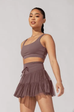 Pirouette Tiered Skort - Peppercorn -Quality Sport Wear SophiaOutfit2 37069 Edit