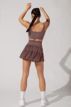 Pirouette Tiered Skort - Peppercorn -Quality Sport Wear SophiaOutfit2 37124 Edit