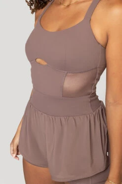 Supershort™ Runsie - Peppercorn -Quality Sport Wear Supershort TM Runsie Peppercorn 6042 3 02623