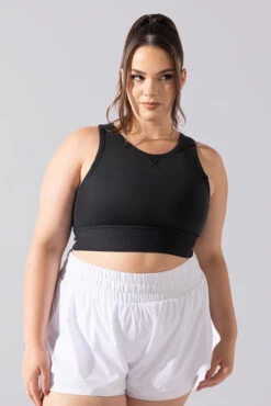 Sweat Sesh Crop Top - Black -Quality Sport Wear Sweat Sesh Long Bra Black A1004 0467
