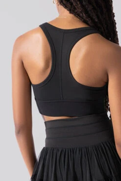 Sweat Sesh Crop Top - Black -Quality Sport Wear Sweat Sesh Long Bra Black A1004 0804